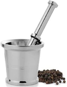 Outils alimentaires de cuisine en aluminium manuel ail épices bourrage pilon mortier pilon broyeur bol de broyage en acier inoxydable - Product Image 4