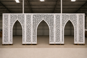 Décorations de scène de mariage marocaines en plein air, découpées au laser, thème blanc, pour réceptions et fêtes de mariage, vente directe d'usine en Australie - Product Image 5