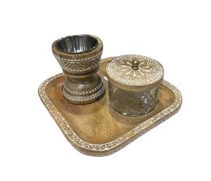 United Trade World Mango Wood <b>Incense</b> Burner Tray Wooden <b>Box</b> Home Use Holder Ocean Strawberry Jasmin Tea Coriander Giveaways - Product Image 2