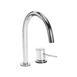 Robinet mitigeur de lavabo à deux trous en acier inoxydable, sans contact, de qualité supérieure à prix abordable - Product Image 1