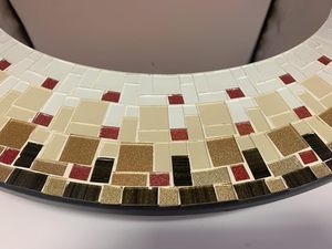 Luxury Handmade Metal <b>Mirror</b> Brown Blue Multicolored Modern Decorative Wall Art for Bathroom - Product Image 2