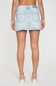 Minifalda personalizada de algodón vaquero lavado en caliente de verano a la moda femenina sexy al por mayor para mujer con servicio OEM - Product Image 3