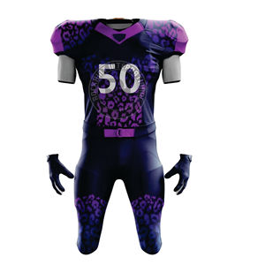 Uniforme d'équipe de football américain pour hommes, maillot et pantalon, tissu respirant à séchage rapide pour l'entraînement, la pratique et le jour du match - Product Image 1