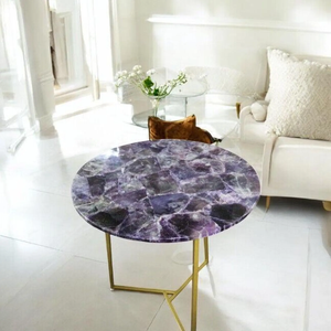 Sello Redondo de Resina de Ágata de Lujo, Pulido a Mano, Decoración para el Hogar, Modelo de Flor Religiosa, Patrón Personalizado, Color Personalizado para Mesa - Product Image 5