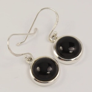 925 boucles d'oreilles en argent Sterling massif pour femmes filles noir Onyx pierres précieuses balancent élégant boucles d'oreilles en Onyx noir - Product Image 2