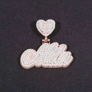 Personnalisable 10K Or Hip Hop Rock Rappeur Bijoux Personnalisé Nom Collier Glacé Lab Cultivé Pendentif Diamant À La Mode Hommes Cadeau - Product Image 1