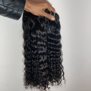 Vente en gros 100% extensions de cheveux humains vierges du temple indien alignés sur les cuticules naturelles cheveux humains bouclés crépus non traités - Product Image 3