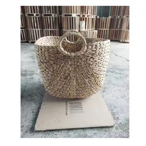 Vintage Eco-friendly Water Hyacinth Baskets Set of 3 <b>Tall</b> Square <b>Storage</b> Boxes & Bins From Vietnam - Product Image 3
