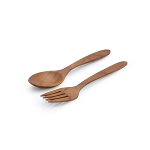 Ensemble de couverts en bois de mangue à prix économique avec des designs uniques et un organisateur de cadeaux d'affaires pour les restaurants-comprend une cuillère et une fourchette - Product Image 4