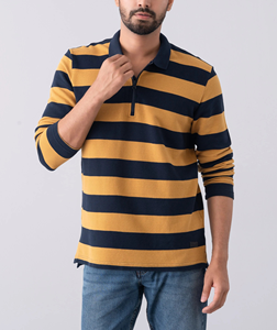 Chemise à col à manches courtes rayée anti-plis pour homme, personnalisée en gros, fabriquée par OEM, en mélange coton/polyester tricoté respirant de haute qualité - Product Image 1