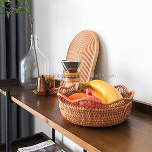 Space Saving Eco-friendly Durable Rattan Serving <b>Tray</b> Wholesale Household Decorative Storage Basket Handwoven Vietnam Multi - Product Image 4