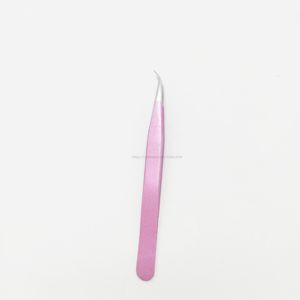 Color Rosa punta plateada personalizar extensión de pestañas juego de pestañas Volumen de pestañas diamante para pestañas pinzas de etiqueta privada - Product Image 1