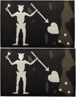 Patch en tissu réfléchissant noir personnalisé Patch drapeau IR découpé au laser grande qualité coupe à chaud ou bordure découpée au laser pour vêtements chapeau 2025