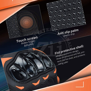 Équipement de protection extérieur, gants de moto en cuir souple, gants de moto à doigts entiers - Product Image 4
