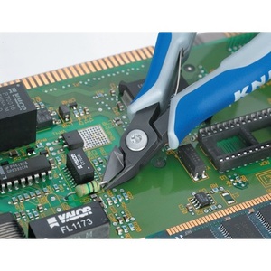 KNIPEX Precision Electronics Side Cutters 125 mm Length Beveled Edge <b>Polished</b> Utility Knife - Product Image 3