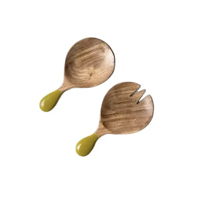 Posate in legno di Mango di prima qualità insalatiera o cucchiaio Look semplice gadget da cucina posate cucchiaio Set Server in legno all'ingrosso