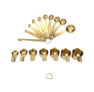 Cucharas medidoras de café de latón Cuchara medidora de granos de café Utensilios de cocina Juego de cucharas grandes y pequeñas de la mejor calidad - Product Image 1