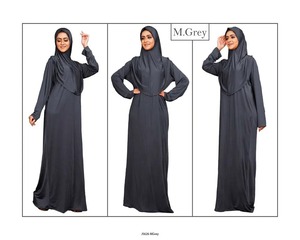 Nouveau Style 2022 Robe Maxi Ethnique en Mousseline de Soie pour Femmes Adultes Musulmanes avec Hijab Islamique Manches Longues Jilbab Arabe Niqab Burqa Abaya - Product Image 3