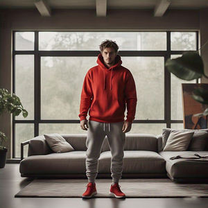 Conjunto Deportivo de Tres Piezas con Capucha para Invierno, Diseño Personalizado, Transpirable, Resistente al Viento, Ecológico, Pantalones Deportivos de Felpa, Sudadera - Product Image 4