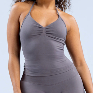 Débardeur de sport sans couture de haute qualité pour homme, col rond, rembourré, décontracté, respirant, tricoté, 100% coton, veste de sport, yoga - Product Image 3