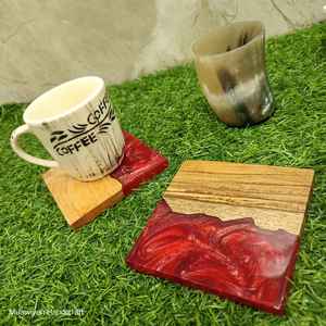 Posavasos de resina y madera epoxi personalizados más vendidos hechos a medida Posavasos modernos de madera de resina para una decoración elegante del hogar al precio más bajo - Product Image 4