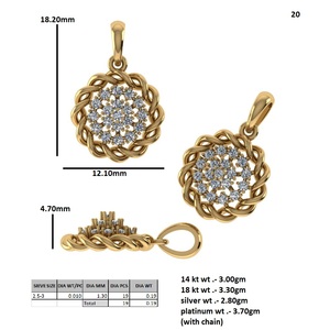 Modern Chic Luxury 18K Rose Gold Moissanite Pendant Premium Diamond Jewelry para fiestas Pedidos personalizados al por mayor - Product Image 6