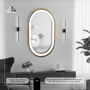 Mueble de Baño de Pared con Marco de Acero Inoxidable con Recubrimiento PVD, Elegante e Irregular - Product Image 2