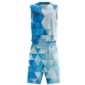 Ensembles d'uniformes de basketball unisexes personnalisables 100 % polyester sans manches anti-UV imprimés séchage rapide respirants nom de l'équipe grandes tailles - Product Image 1
