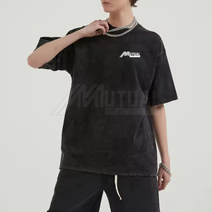 Camiseta de lavado ácido para hombre superventas, nuevo diseño, tejido de punto de algodón 100%, MOQ bajo, venta al por Mayor en Venta - Product Image 6