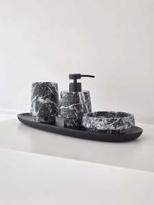 Juego de Baño de Mármol Hecho a Mano de Primera Calidad con Marca Privada para Áreas de Tocador Elegantes que Proporciona una Organización Estilosa y un Diseño Ordenado - Product Image 5