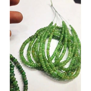 9 Brins de Tsavorite Naturelle 4mm-6mm perles lisses rondes 890 Cts Lot Iroc ventes 16 pouces collier de perles de pierres précieuses US $134 pour tous - Product Image 1