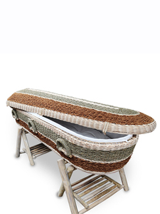 Indonesia Apikri ataúd ecológico Color Natural 210cm X 75cm X 42cm Material sostenible Suministros funerarios - Product Image 4