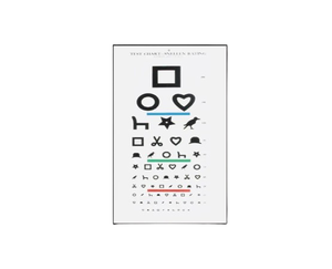 DIWALI OFERTA 2024 OFTÁLMICA EWING ILITERATO OPTOMÉTRICA AGUDEZA VISUAL CUADRO OJO 6 M 28X56 CM... - Product Image 1