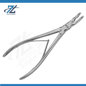 Rongeur à os Ruskin à action composée, morsure de 3 mm, 150 mm de long, droit, instrument chirurgical en acier inoxydable, certifié CE - Product Image 2