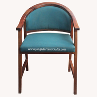 Fauteuils modernes en bois massif pour hôtel, chaise longue en tissu vert rembourré pour discothèque, hôtel, restaurant, ferme