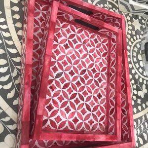 Plateau de service en bois marbré et résine MDF Mubkhar MOP de taille personnalisée pour la décoration de la maison, cadeau du Ramadan - Product Image 3