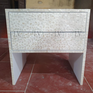 Disponible pour expédition au meilleur prix, table de chevet en nacre, meubles de chambre à coucher fabriqués à la main par des artisans vietnamiens - Product Image 3