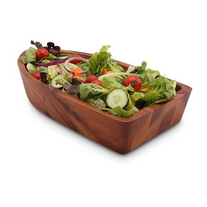 Bol antique en bois à pieds de haute qualité Bol à fruits et à salade en bois et haute commercialisation Look classique pour la maison Hôtel & Restaurant - Product Image 3