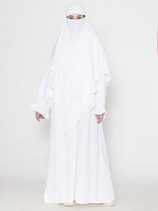 2024 dernière couleur à venir blanc dubaï Offre Spéciale femmes musulmanes robe abaya khimar disponible à un prix abordable - Product Image 2
