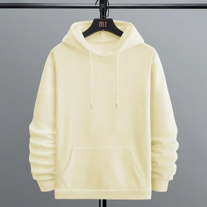 Sudaderas con cremallera de gran tamaño Hombres Streetwear Alta calidad Personalizado en blanco de gran tamaño Drop Shoulder Puff Printing Pullover Hoodie Hombres - Product Image 6