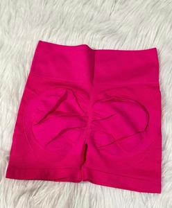 Pantalon de Yoga Taille Haute Personnalisable avec Taille Élastique Short de Sport en Nylon et Spandex à Motif Solide pour Femmes - Product Image 4