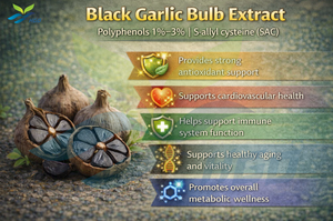 Suministro Directo de Fábrica HGO de Extracto de Bulbo de Ajo Negro Natural, Especificación de Grado Alimenticio, Polifenoles 1%-3%, Extracto Estandarizado - Product Image 5