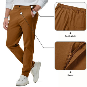 Nouveau pantalon de golf professionnel personnalisé en couleurs unies pour hommes, tissu en coton respirant, pantalon de golf lourd pour hommes - Product Image 4