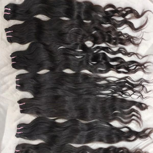 ผมมัดผมธรรมชาติแบบไม่ผ่านกระบวนการผมชาวอินเดียแบบไม่ผ่านกระบวนการผมเป็นลอน - Product Image 1