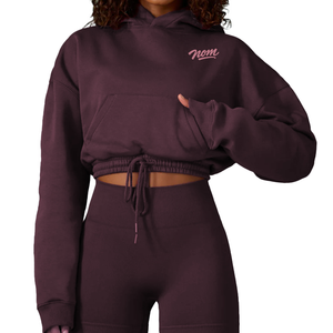 Sweat à capuche en tricot d'hiver pour homme personnalisé ODM 500g Coton Longue applique de logo sur le devant Polaire Style vintage pour le sport - Product Image 3