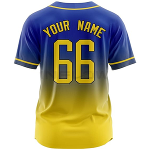 Sublimación Jersey en blanco liso béisbol Jersey camisas con botones uniformes deportivos hombres mujeres Jersey logotipo personalizado entrada - Product Image 4