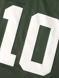 Camiseta de fútbol americano personalizada holgada transpirable de secado rápido de tela de manga corta impresa de talla grande para entrenamiento deportivo en equipo - Product Image 6