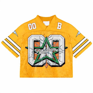 Wholesale Custom American Football Jersey Breathable Quick Dry Summer Short Sleeve Unisex Uniform Tracksuit Plus Size Options - Product Image 2