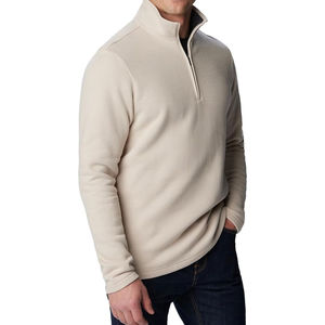 Modern fit casual style Men Half Zipper Sweatshirt <b>warm</b> <b>fleece</b> pullover winter street fashion custom branding OEM wholesale - Product Image 1