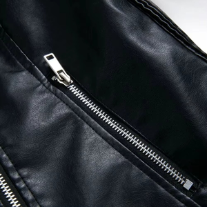 Chaqueta de Cuero Genuino para Mujer, de Alta Calidad, Elegante, Diseño Ajustado, Decoración Bordada, Chaqueta de Cuero Transpirable al por Mayor - Product Image 2